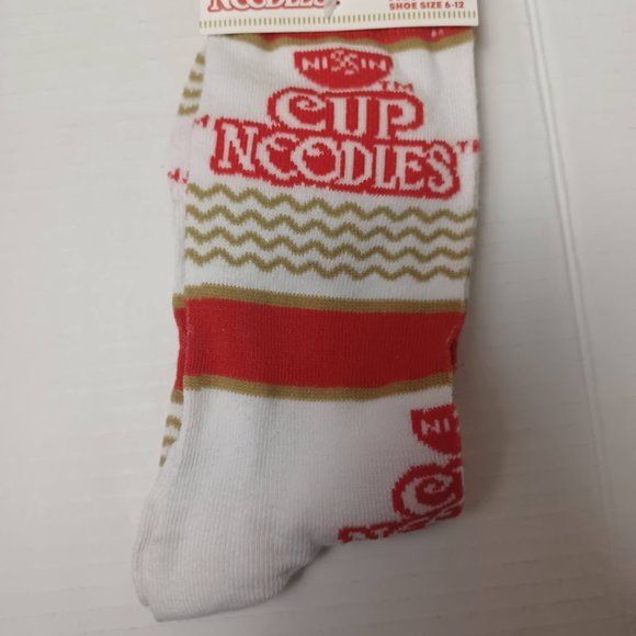 Nissin Cup Noodles Crew Socks NEW Size Mens 6-12 Novelty -1 Pair -Quirky Logo - Picture 3 of 7